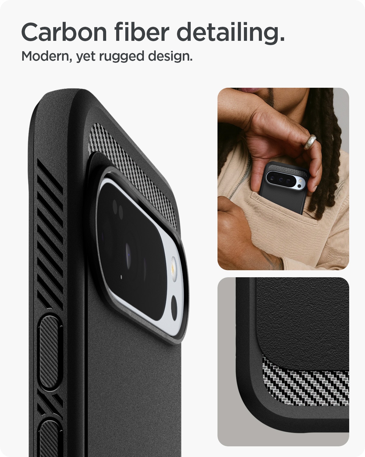 Coque Rugged Armor MagSafe Google Pixel 10 Pro XL, Black