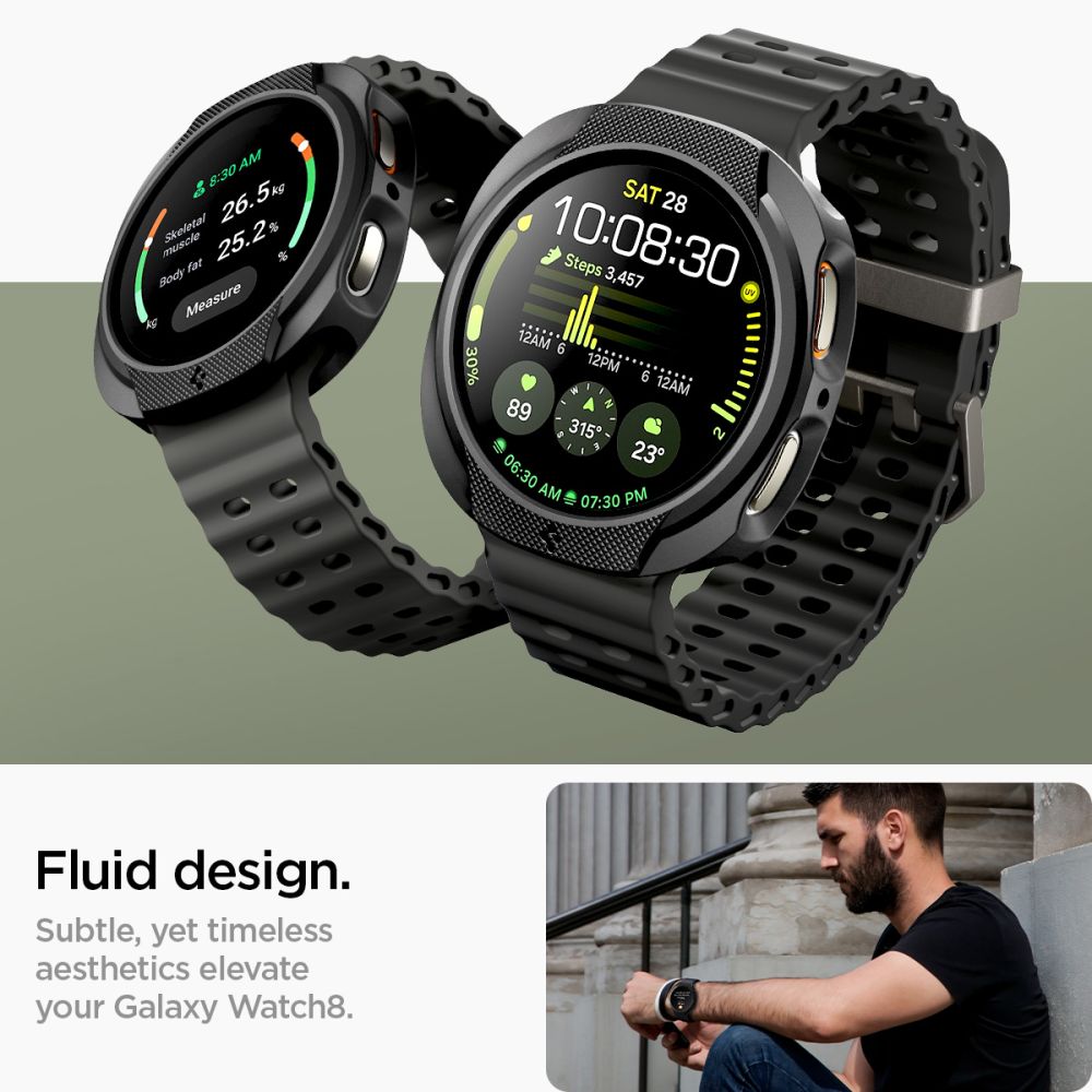 Coque Liquid Air Samsung Galaxy Watch 8 44mm, Black