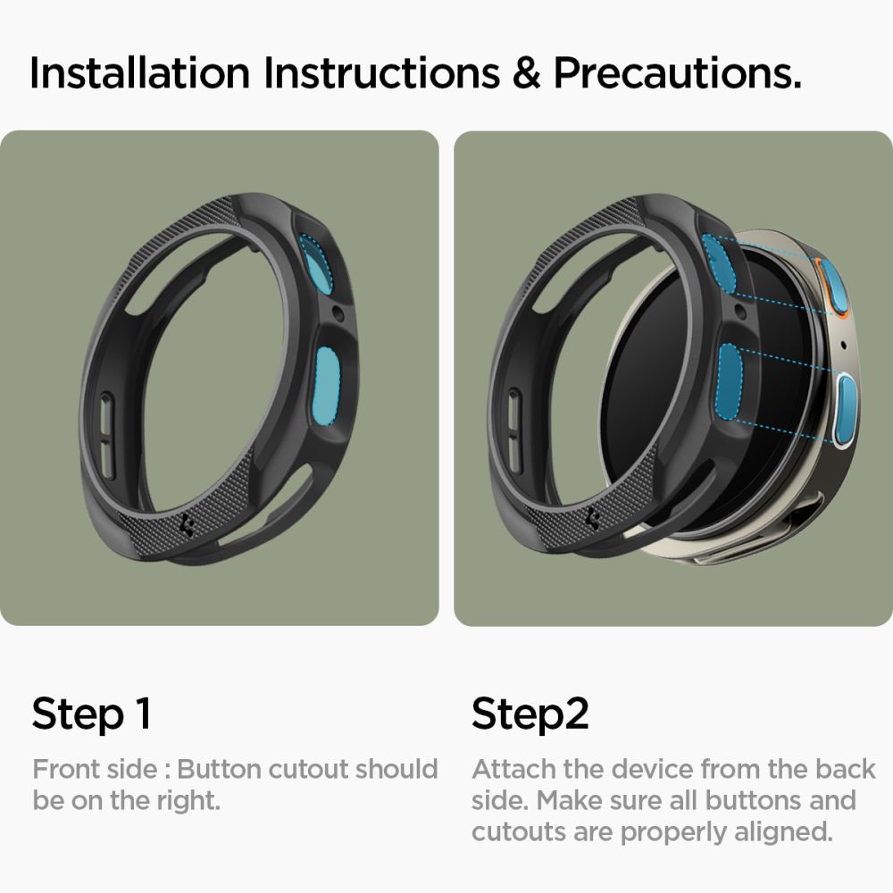Coque Liquid Air Samsung Galaxy Watch 8 44mm, Black