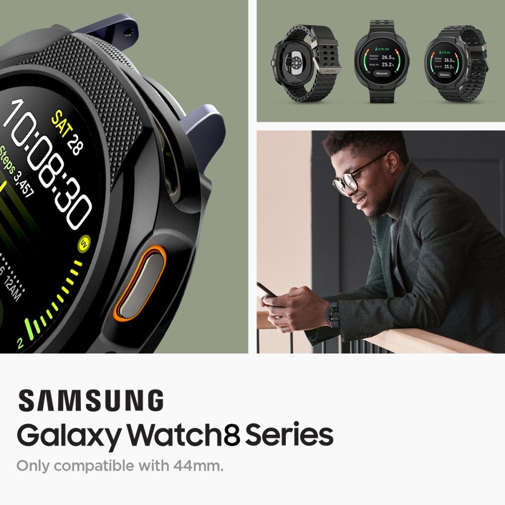 Coque Liquid Air Samsung Galaxy Watch 8 44mm, Black