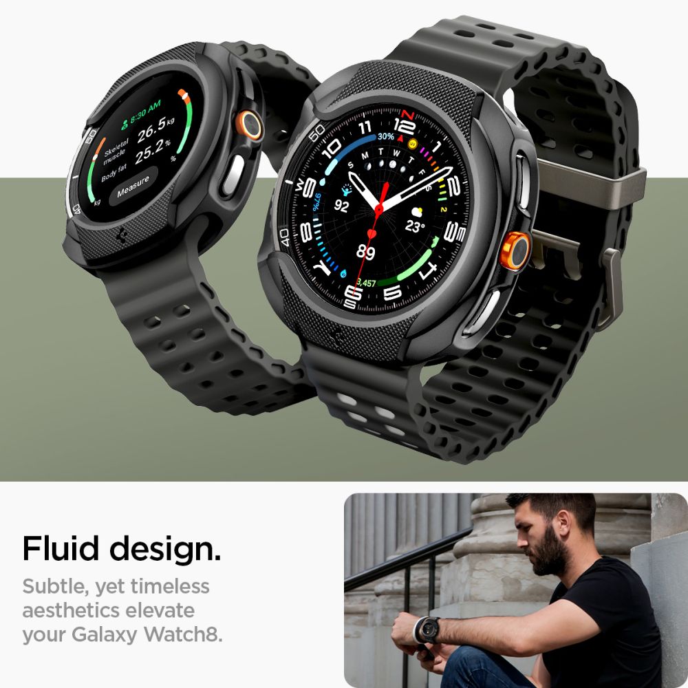 Coque Liquid Air Samsung Galaxy Watch 8 Classic, Black