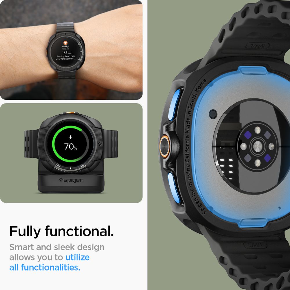 Coque Liquid Air Samsung Galaxy Watch 8 Classic, Black