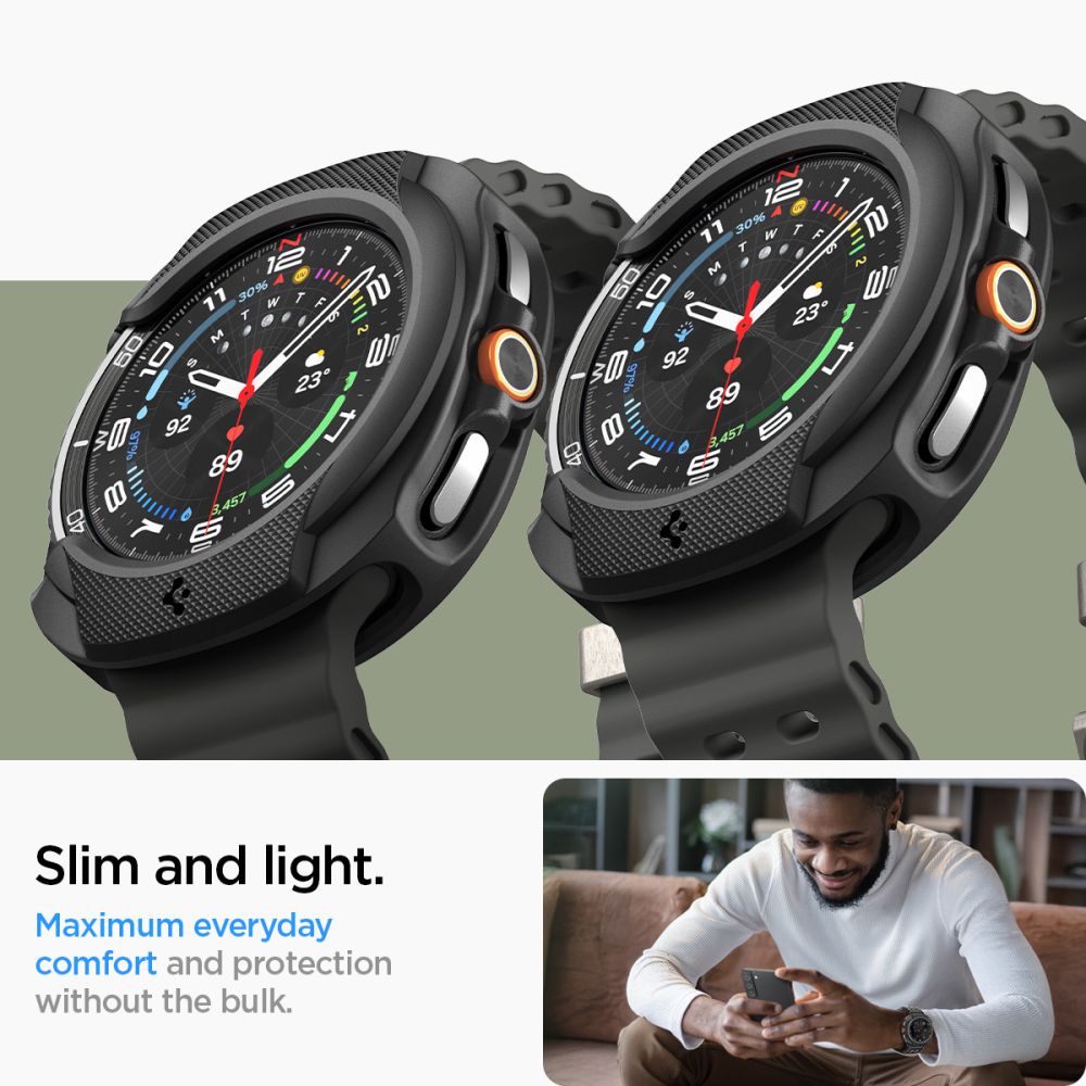 Coque Liquid Air Samsung Galaxy Watch 8 Classic, Black
