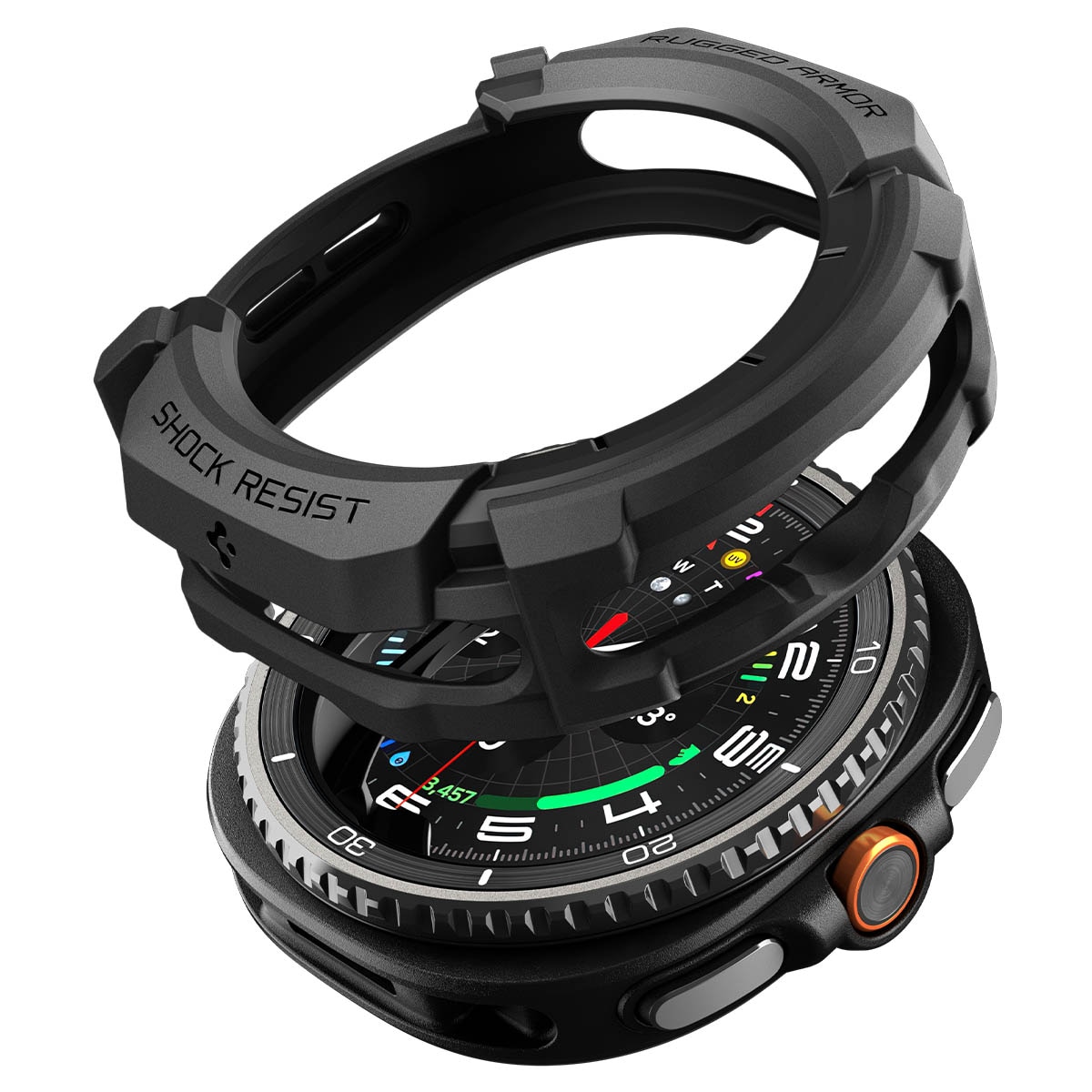 Case Rugged ArmorSamsung Galaxy Watch 8 Classic Black