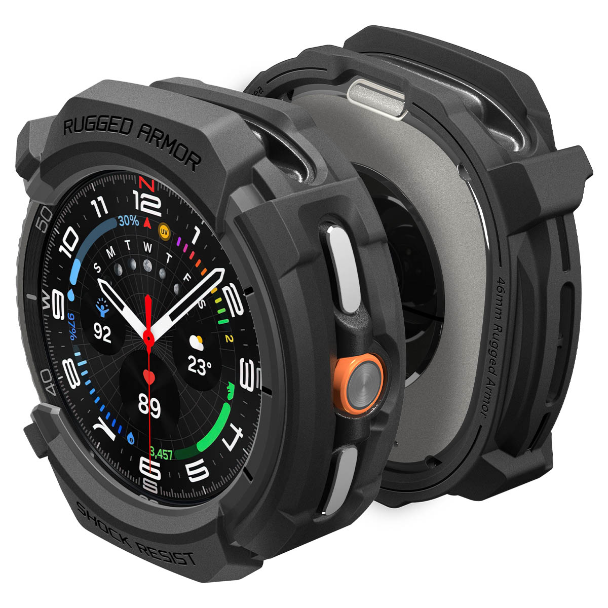 Case Rugged ArmorSamsung Galaxy Watch 8 Classic Black