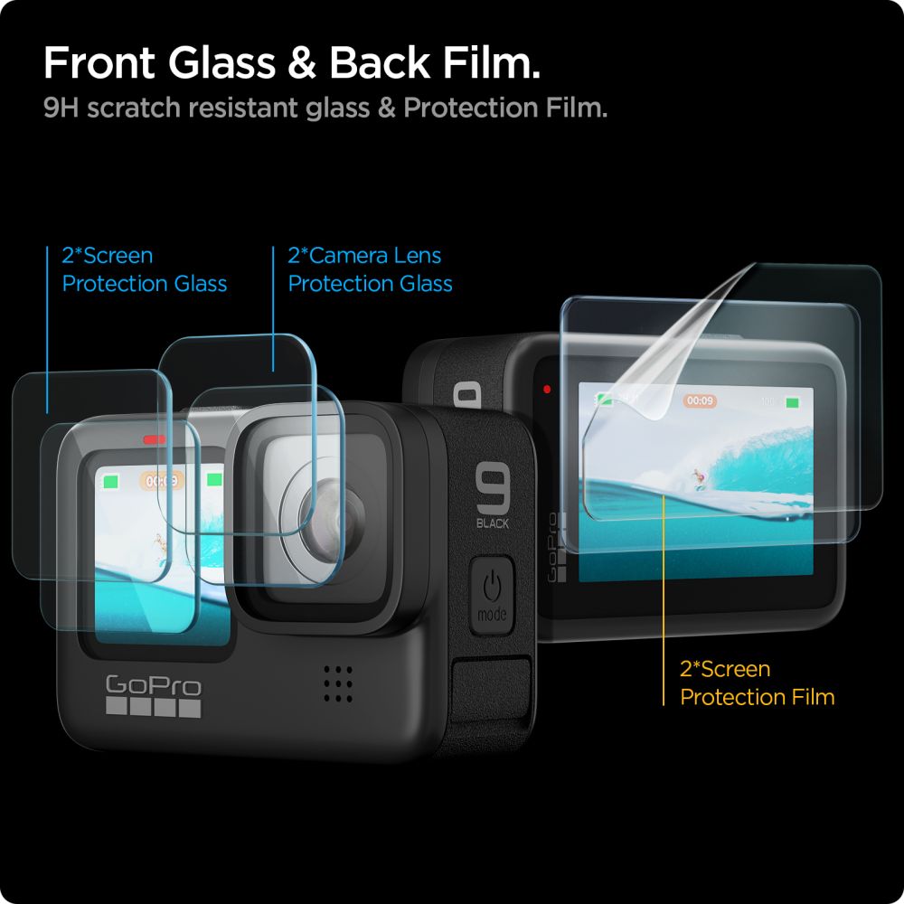 Screen Protector GLAS.tR SLIM + Film GoPro Hero11 (2 pièces)