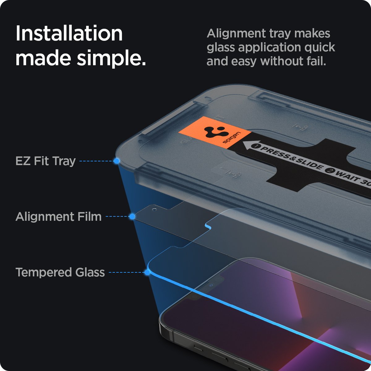 Screen Protector GLAS.tR EZ Fit (2 pièces) iPhone 13 Pro Max