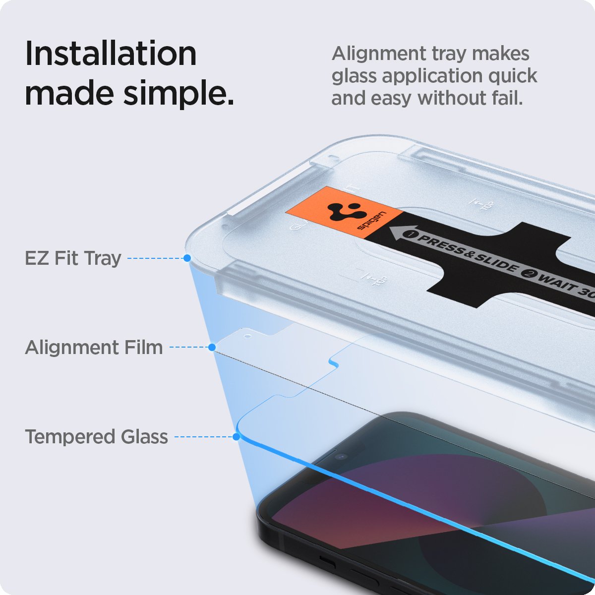 Screen Protector GLAS.tR EZ Fit (2 pièces) iPhone 13