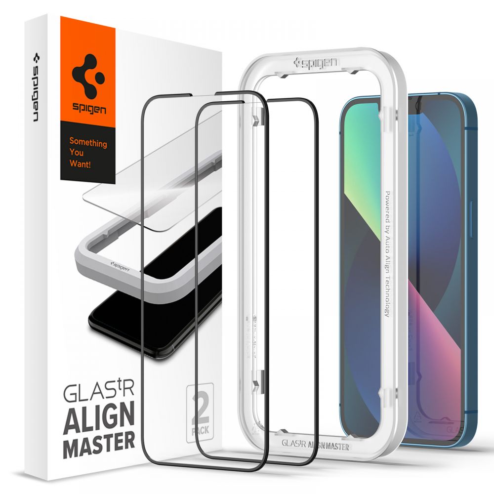 AlignMaster GLAS.tR Black (2 pièces)iPhone 16, noir