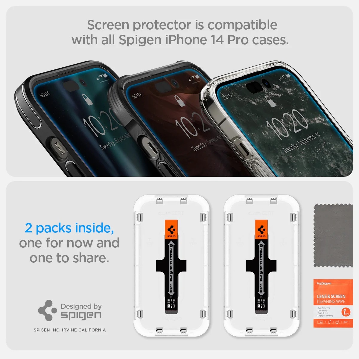 Screen Protector GLAS EZ Fit (2 pièces) iPhone 14 Pro