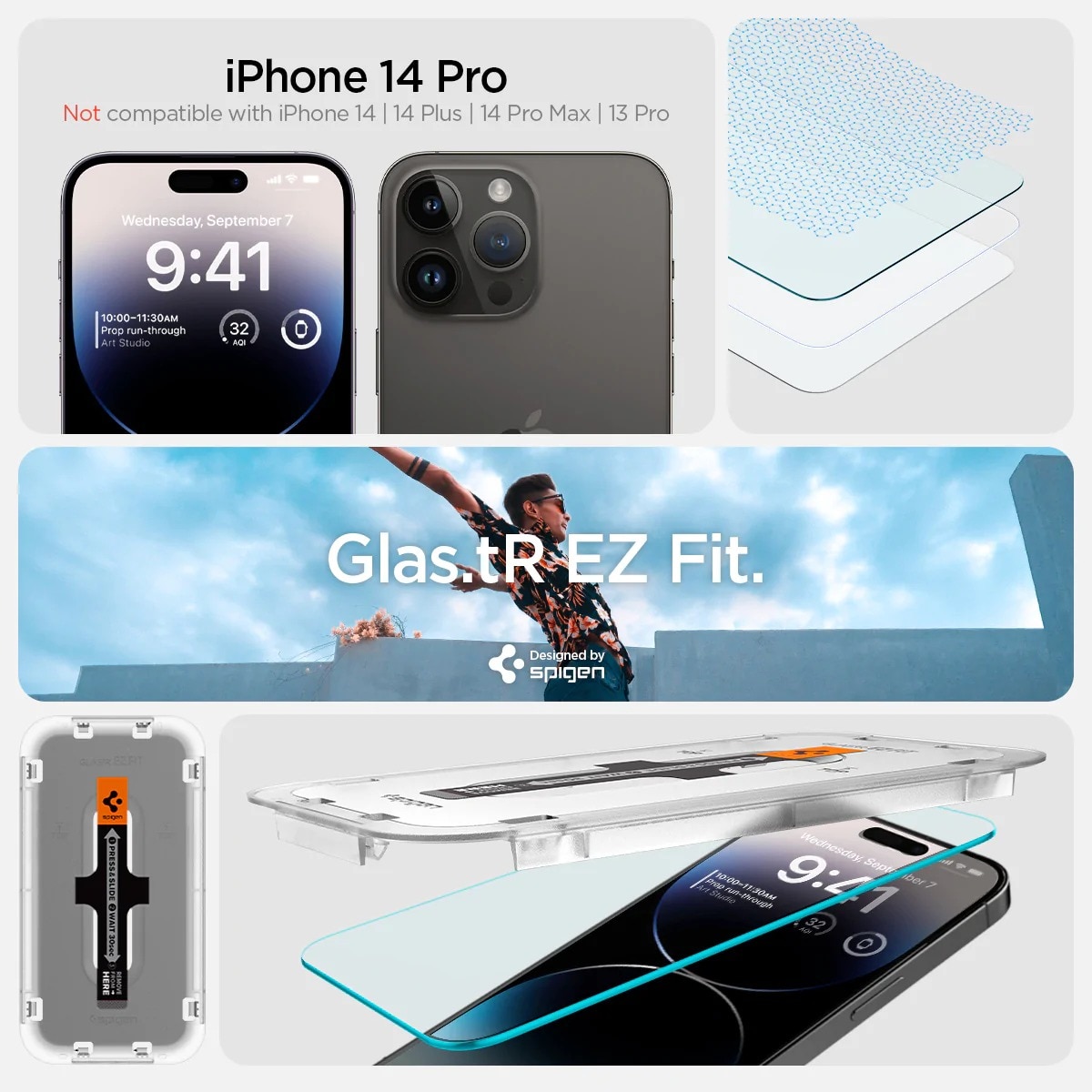 Screen Protector GLAS EZ Fit (2 pièces) iPhone 14 Pro