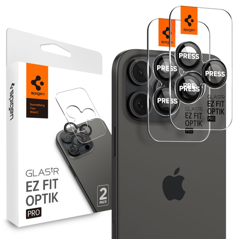 EZ Fit Optik Lens Protector iPhone 16 Pro Max (2 pièces), Black