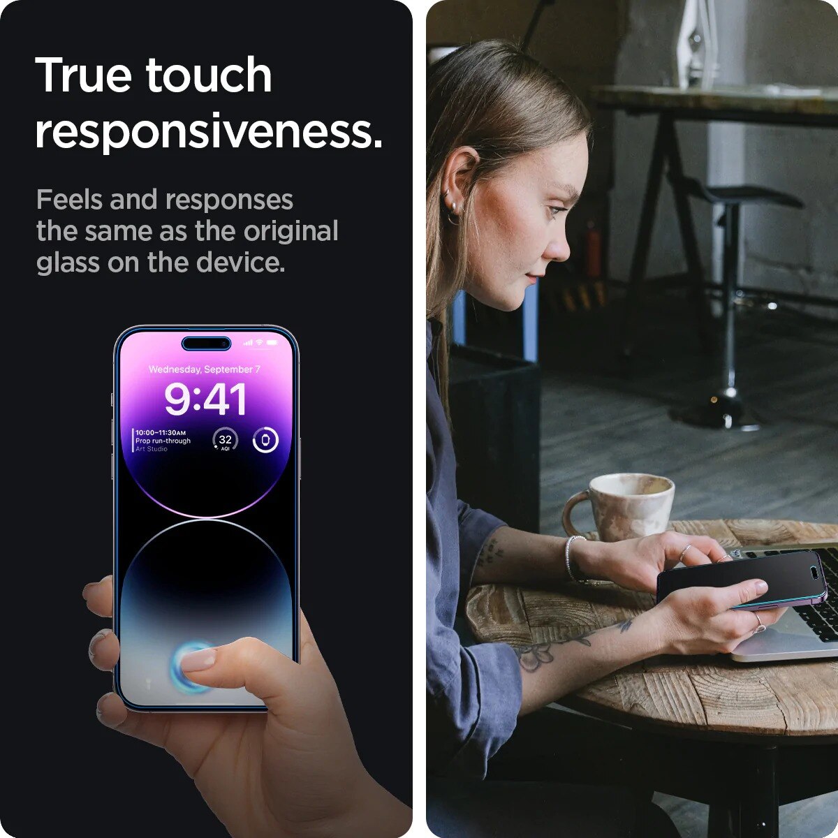 Screen Protector Privacy GLAS EZ Fit (2 pièces) iPhone 14 Pro