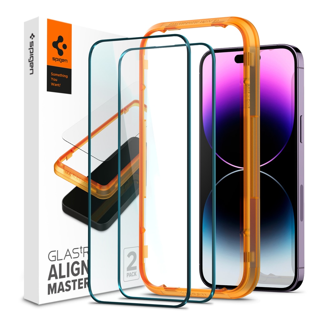 AlignMaster Glas:tR (2 pièces) iPhone 14 Pro Noir