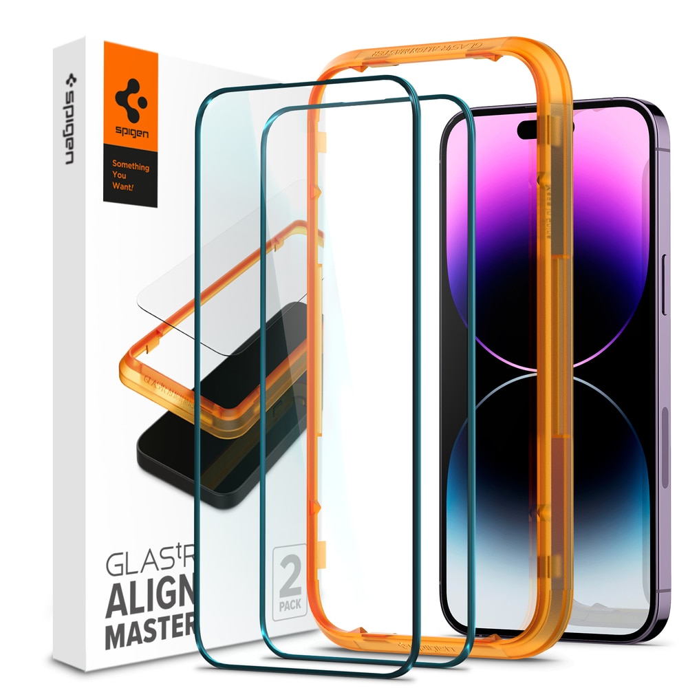 AlignMaster Glas:tR (2 pièces) iPhone 14 Pro Max Noir