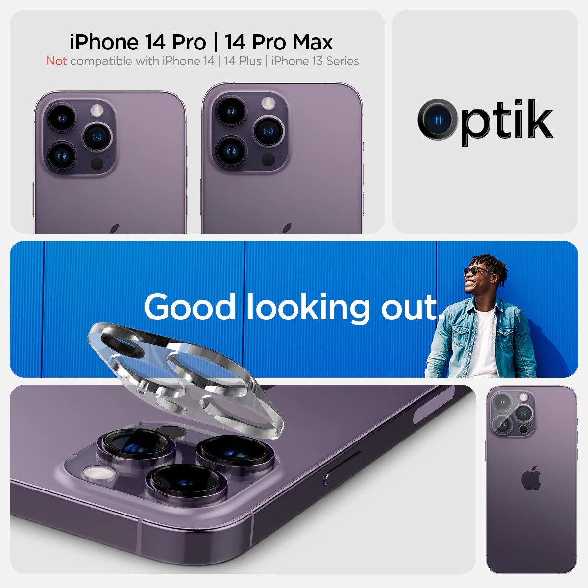 Optik Lens Protector (2 pièces) iPhone 14 Pro Crystal Clear