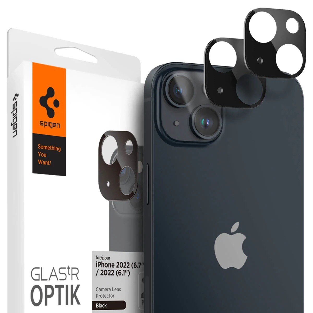 Optik Lens Protector (2 pièces) iPhone 14 Plus, noir