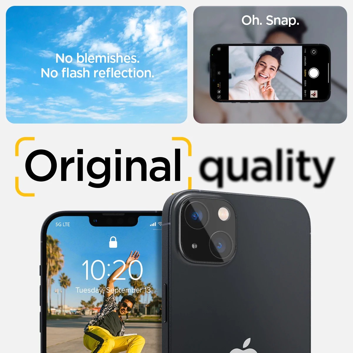 Optik Lens Protector (2 pièces) iPhone 14 Plus, noir