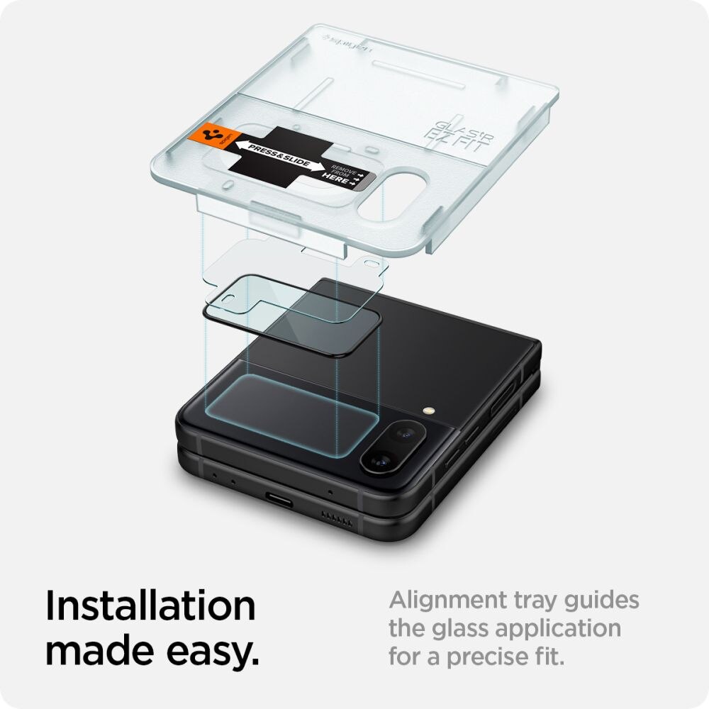 Glas.tR EZ Fit Screen Protector + Hinge Film Samsung Galaxy Z Flip 4 Noir