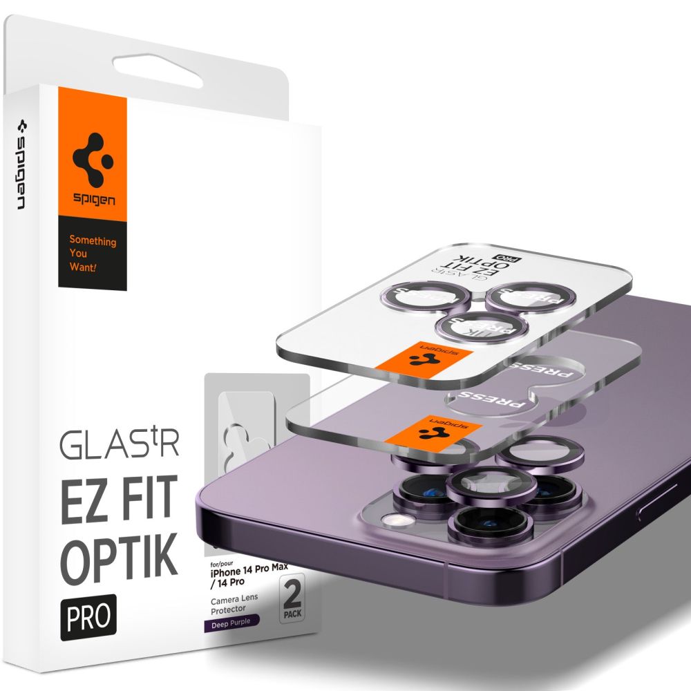 EZ Fit Optik Pro Lens Protector iPhone 14 Pro (2 pièces) Deep Purple