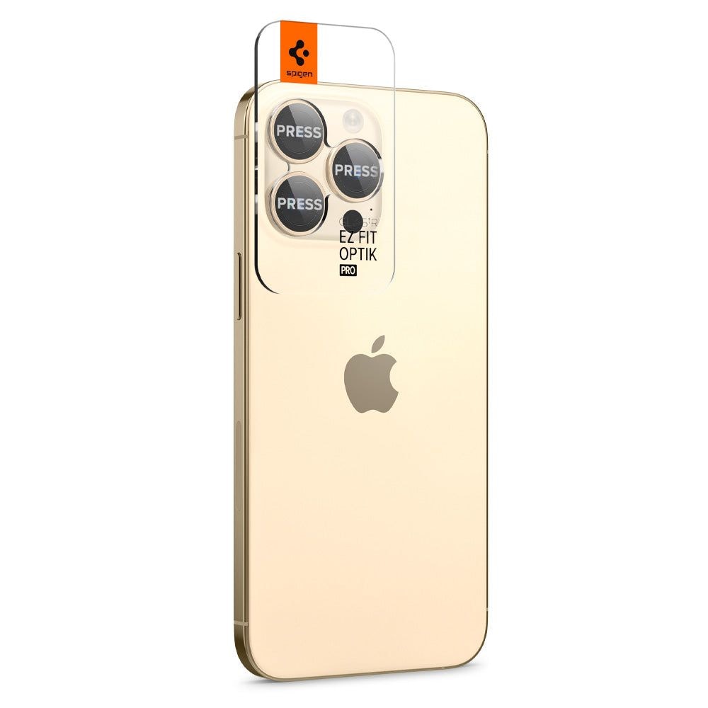 EZ Fit Optik Pro Max Lens Protector iPhone 14 Pro (2 pièces) Gold