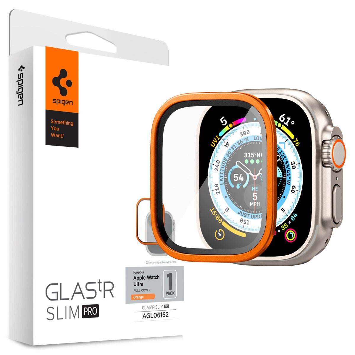 Screen Protector Glas.tR Slim Pro Apple Watch Ultra 49 mm, orange