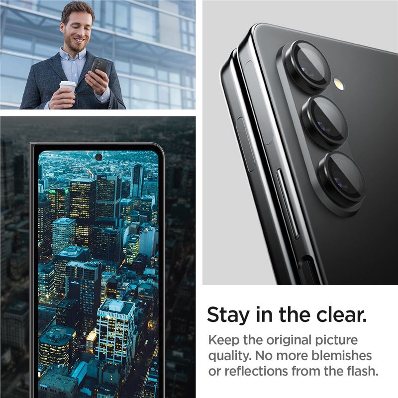 EZ Fit Optik Lens Protector Samsung Galaxy Z Fold 5 (2 pièces) Black