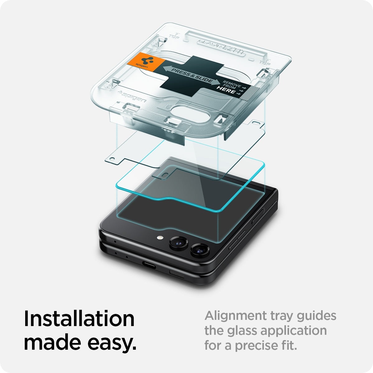 Cover Screen Protector GLAS.tR EZ Fit (2 pièces) Galaxy Z Flip 5