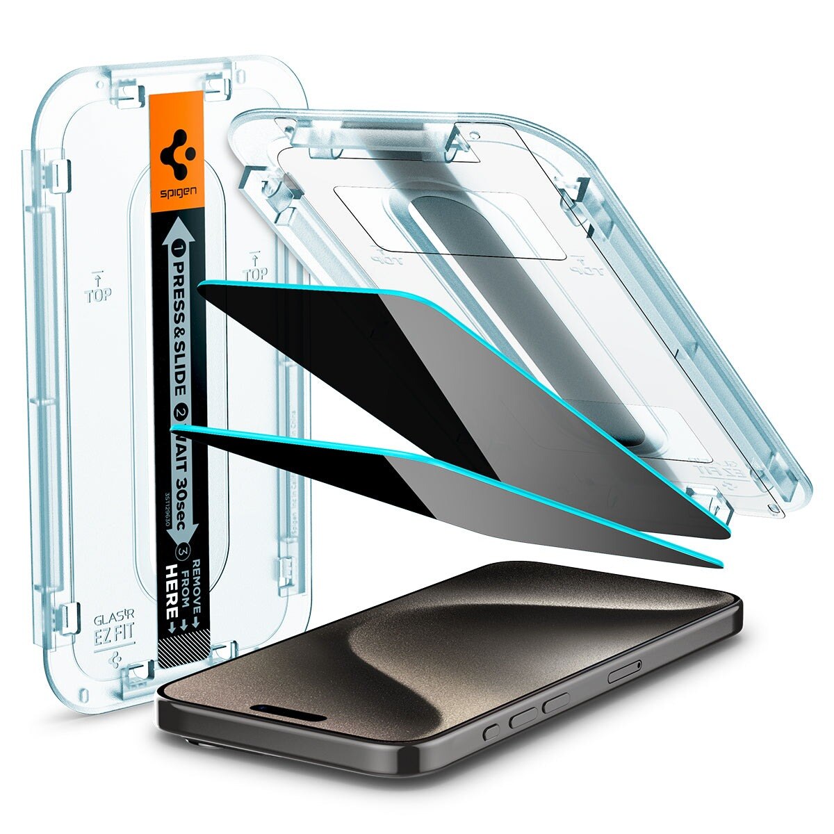 Screen Protector Privacy GLAS EZ Fit (2 pièces) iPhone 15 Pro