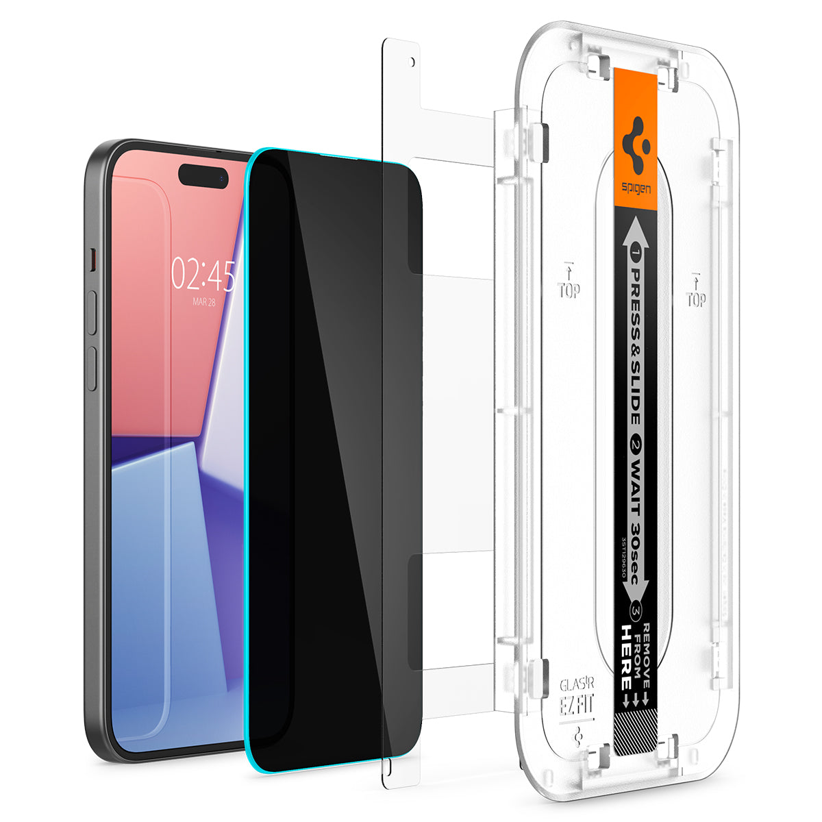 Screen Protector Privacy GLAS EZ Fit (2 pièces) iPhone 15 Plus