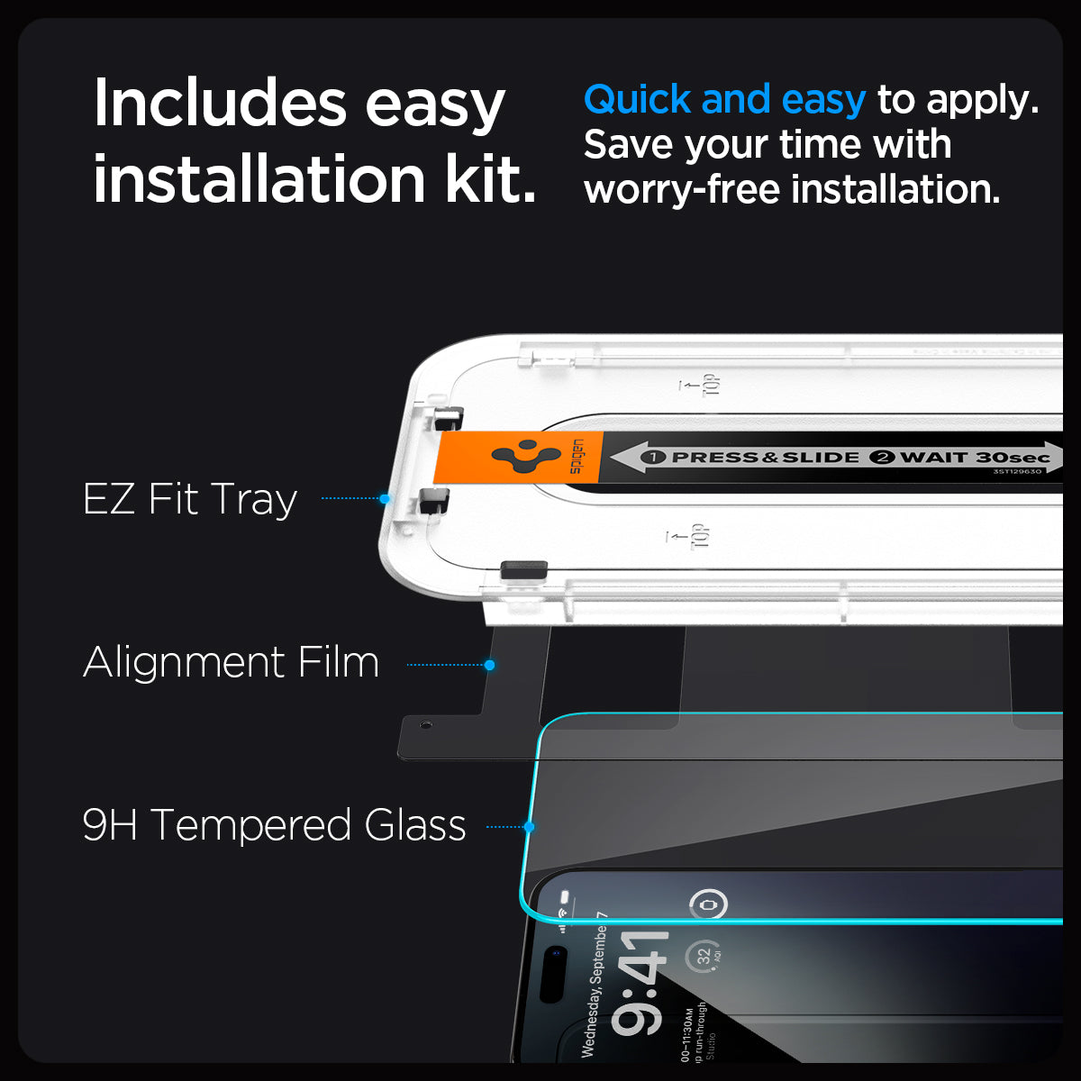 Screen Protector GLAS EZ Fit (2 pièces) iPhone 15 Pro