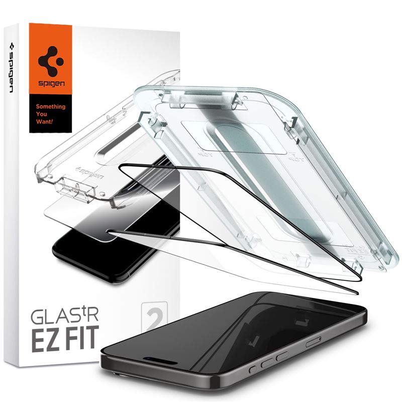 Screen Protector GLAS Full Cover EZ Fit (2 pièces) iPhone 15 Pro, Black