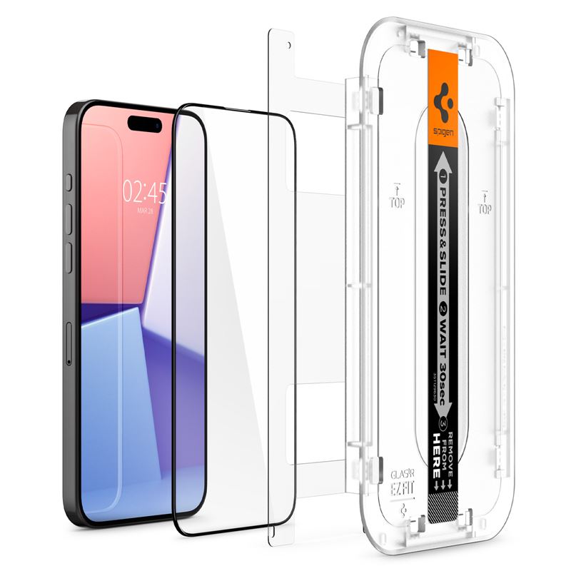 Screen Protector GLAS Full Cover EZ Fit (2 pièces) iPhone 15 Pro, Black