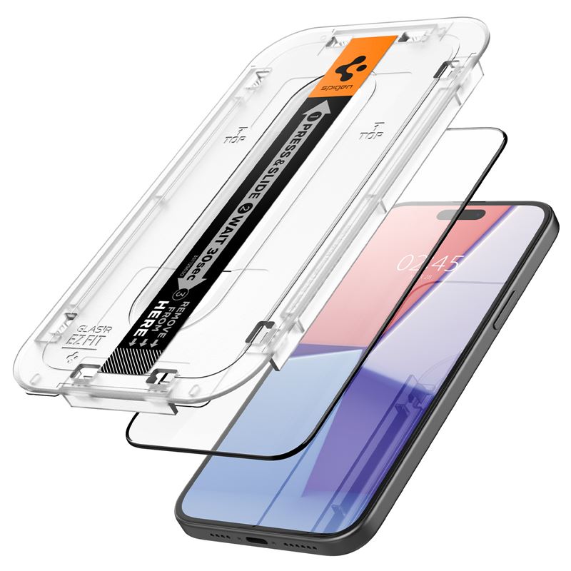 Screen Protector GLAS Full Cover EZ Fit (2 pièces) iPhone 15, Black