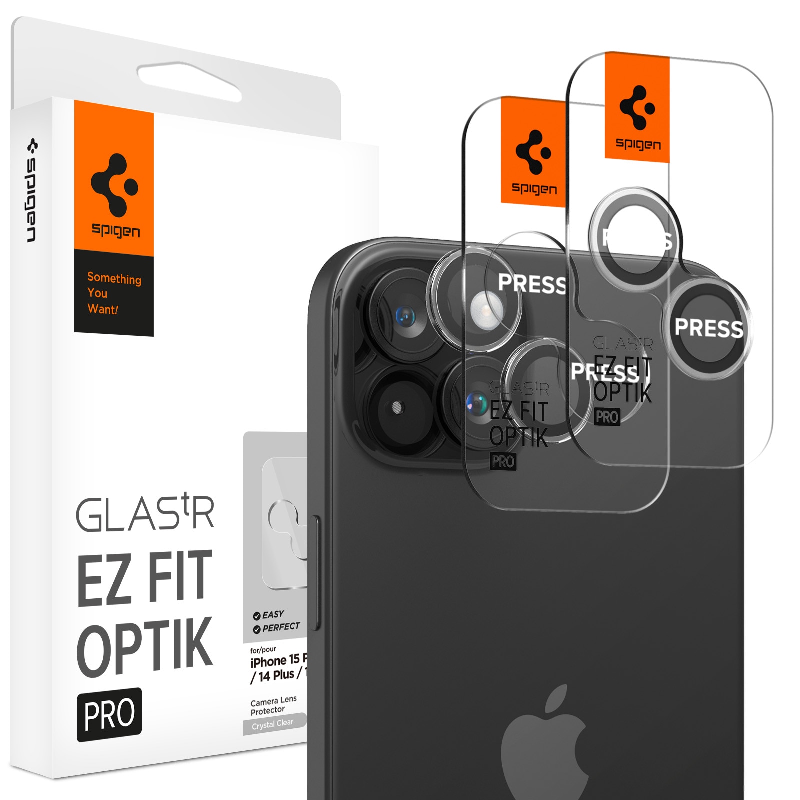 EZ Fit Optik Pro Lens Protector iPhone 15 (2 pièces) Black