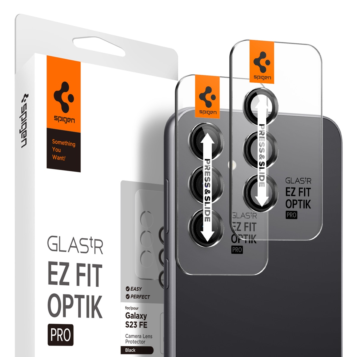 EZ Fit Optik Lens Protector Samsung Galaxy S23 FE (2 pièces), Black