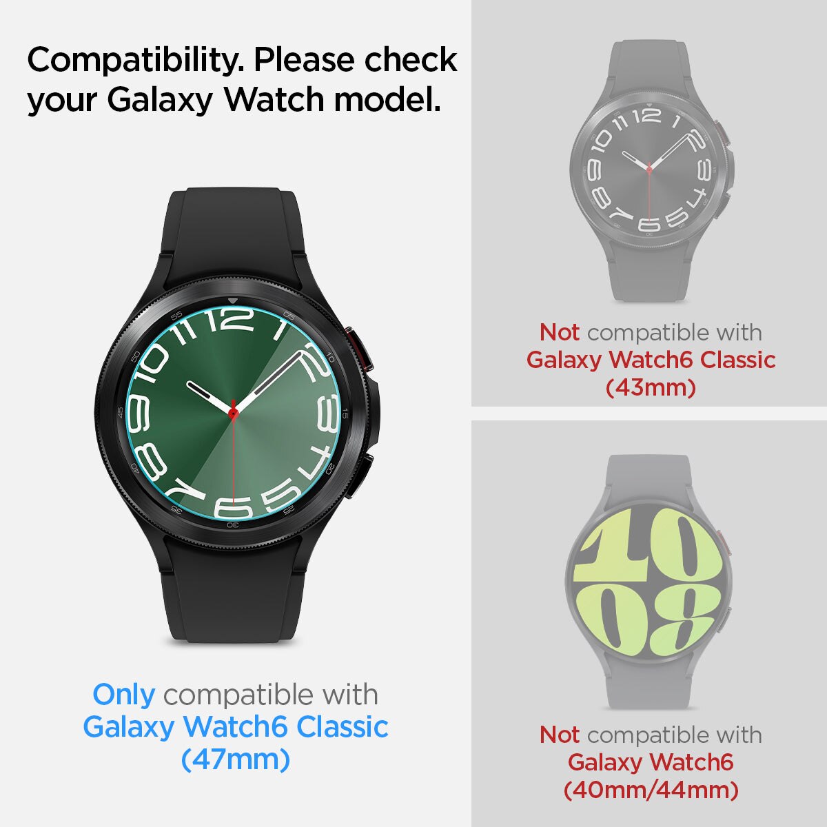 Protecteur d'écran EZ Fit GLAS.tR (2 pièces) Samsung Galaxy Watch 6 Classic 47mm