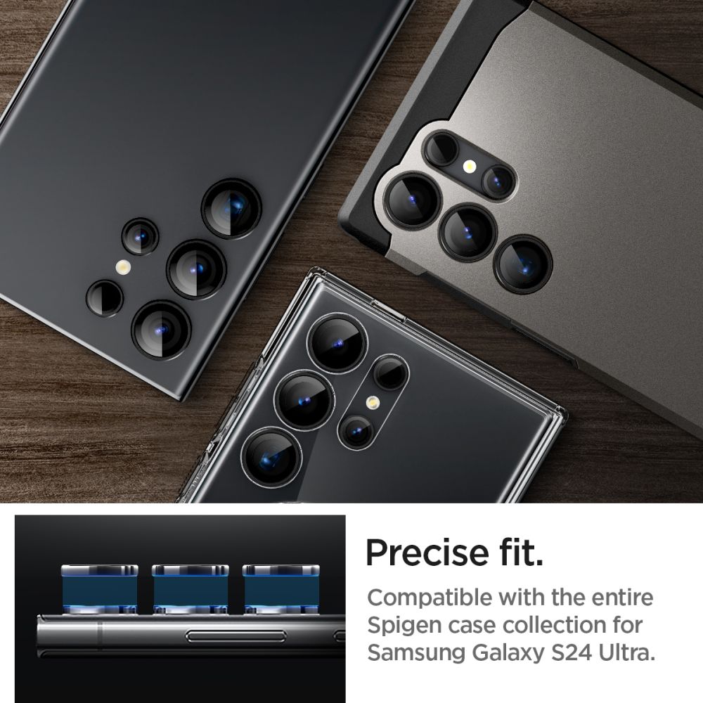 Spigen EZ Fit Optik Pro Lens Protector Samsung Galaxy S24 Ultra (2 pièces)