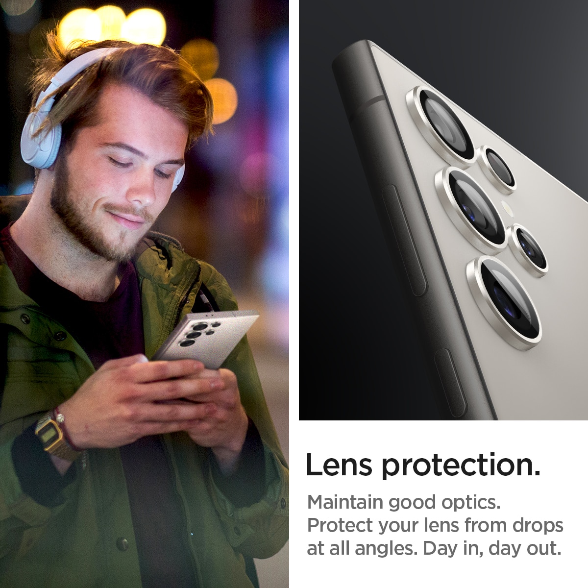 EZ Fit Optik Pro Lens Protector Samsung Galaxy S24 Ultra (2 pièces) Gray