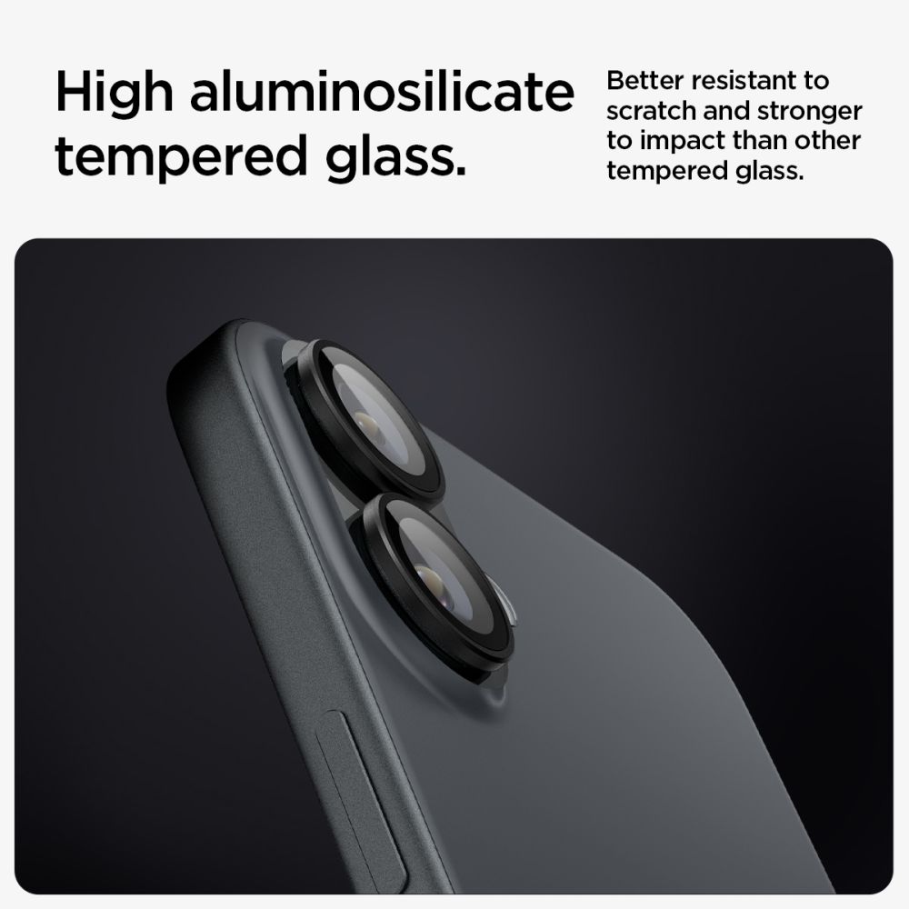 EZ Fit Optik Lens Protector iPhone 16 Plus (2 pièces), Black