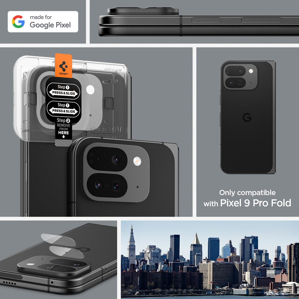 EZ Fit Optik Lens Protector Google Pixel 9 Pro Fold (2 pièces)