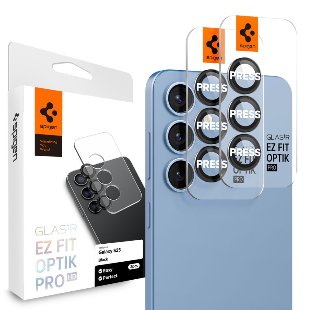 EZ Fit Optik Lens Protector Samsung Galaxy S25 (2 pièces), Black