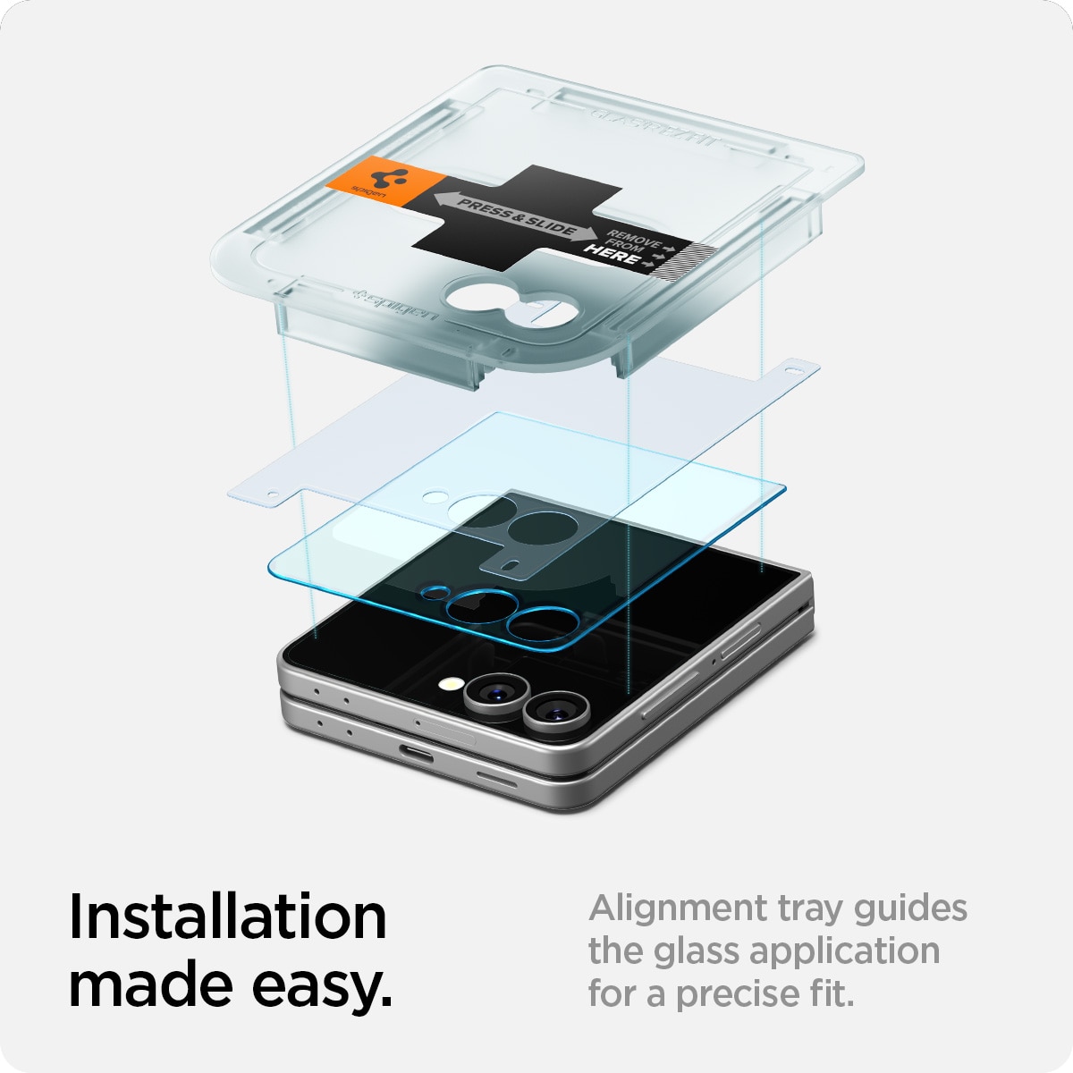 Cover Screen Protector GLAS.tR EZ Fit (2 pièces) Samsung Galaxy Z Flip 7