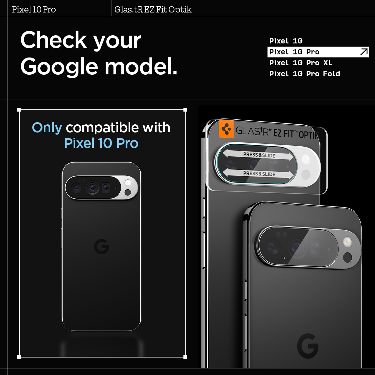 EZ Fit Optik Lens Protector Google Pixel 10 Pro (2 pièces)