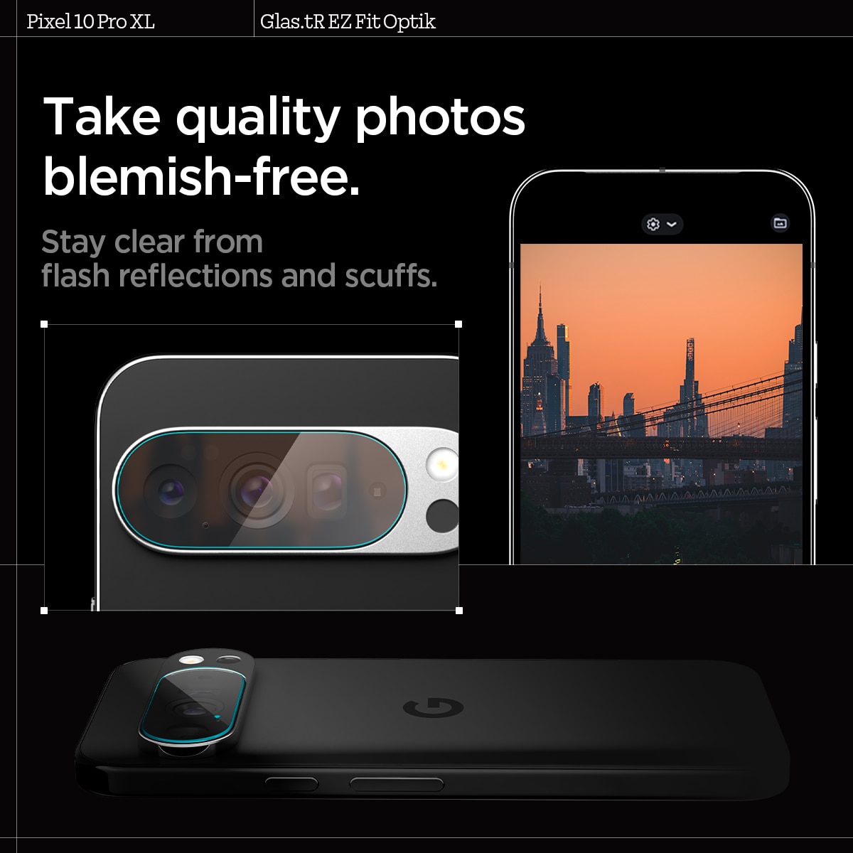 EZ Fit Optik Lens Protector Google Pixel 10 Pro XL (2 pièces)