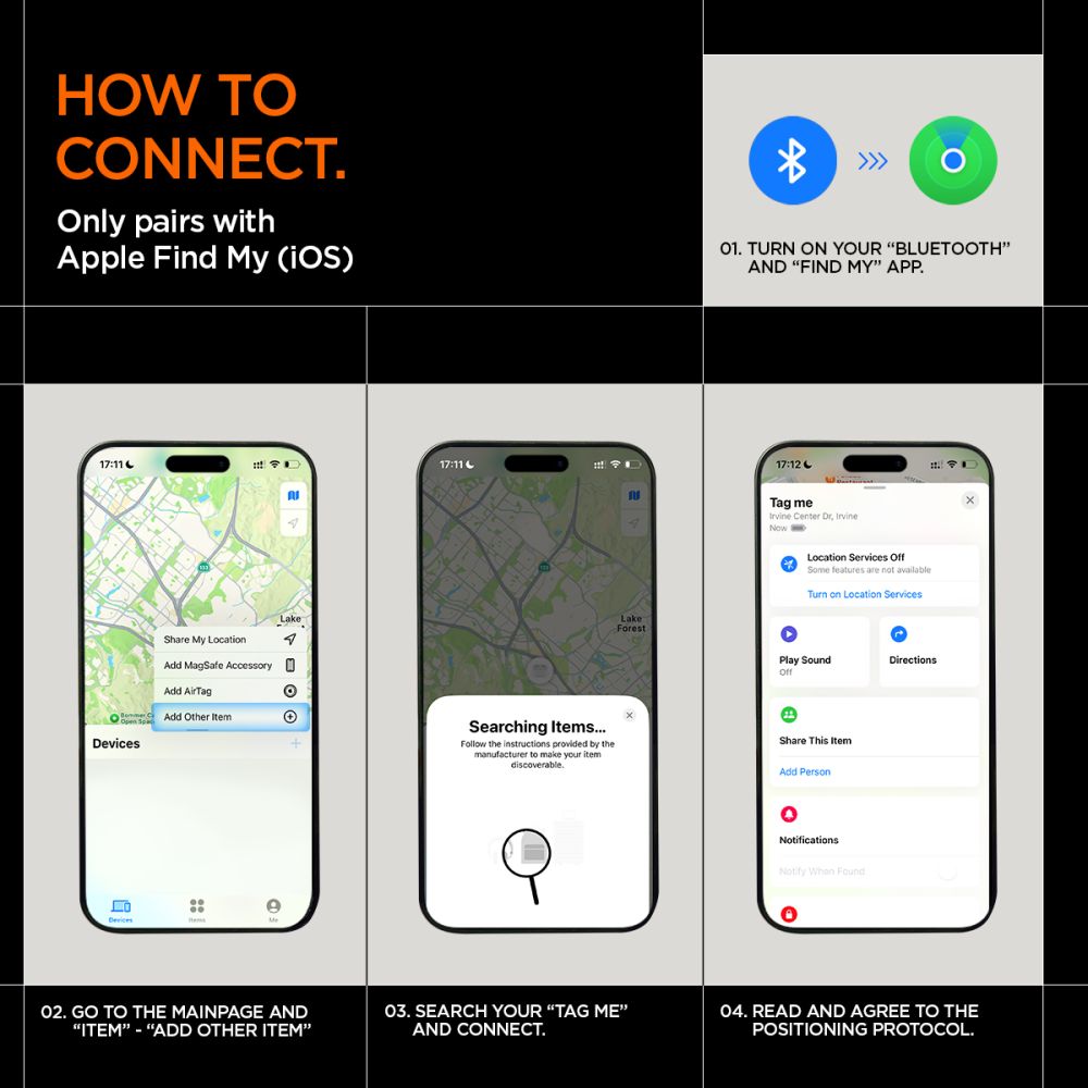 TagMe Bluetooth Tracker Black