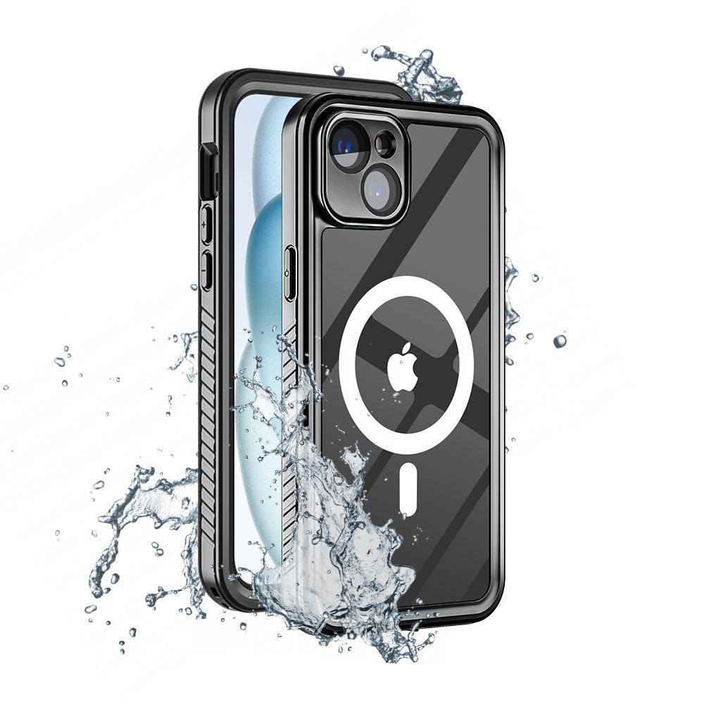 Coque AMN Waterproof MagSafe iPhone 15, Black