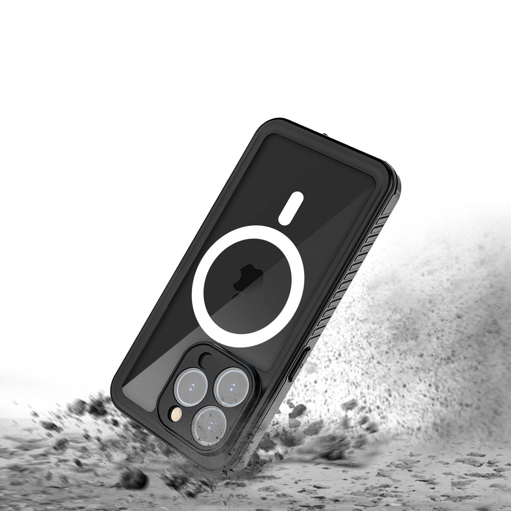 Coque AMN Waterproof MagSafe iPhone 15 Pro, Black