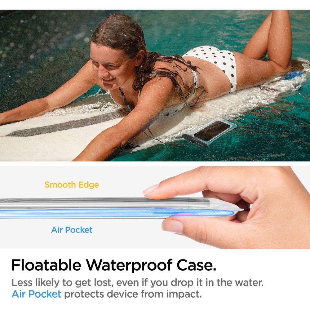 Coque A610 Universal Waterproof Float, Crystal Clear