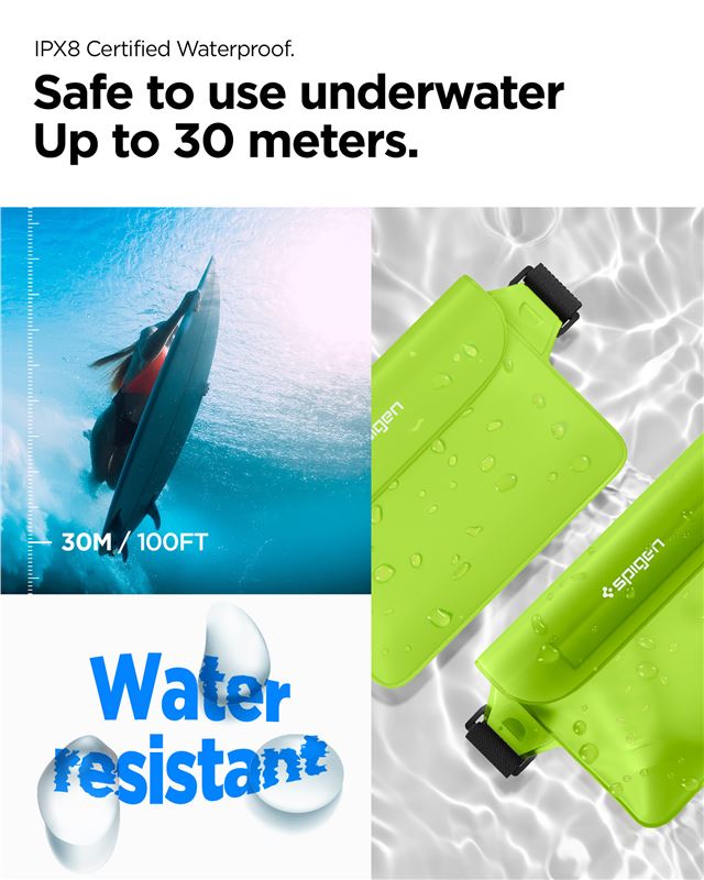 A620 Universal Aqua Shield WaterProof Waist Bag (2 pièces), Cactus Green